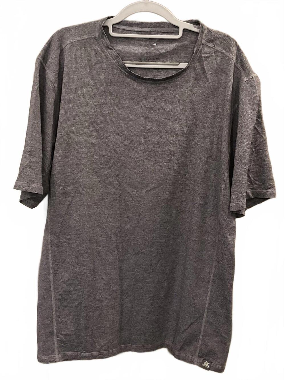 Zeroxposur Mens Short Sleeve Crew Neck Dark Gray Tee Size XXL
